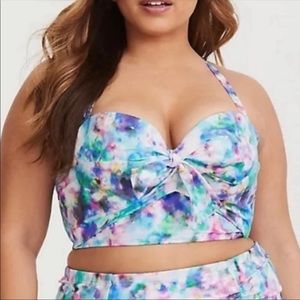 Torrid watercolor bikini top swimsuit